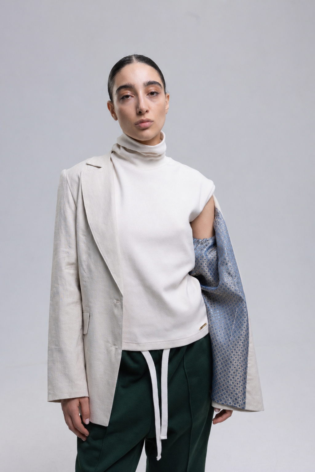 Classic Linen Longline Blazer