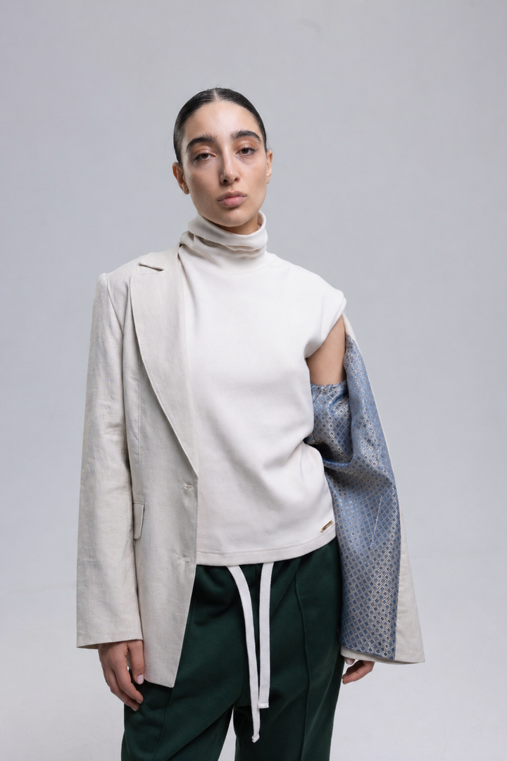Classic Linen Longline Blazer