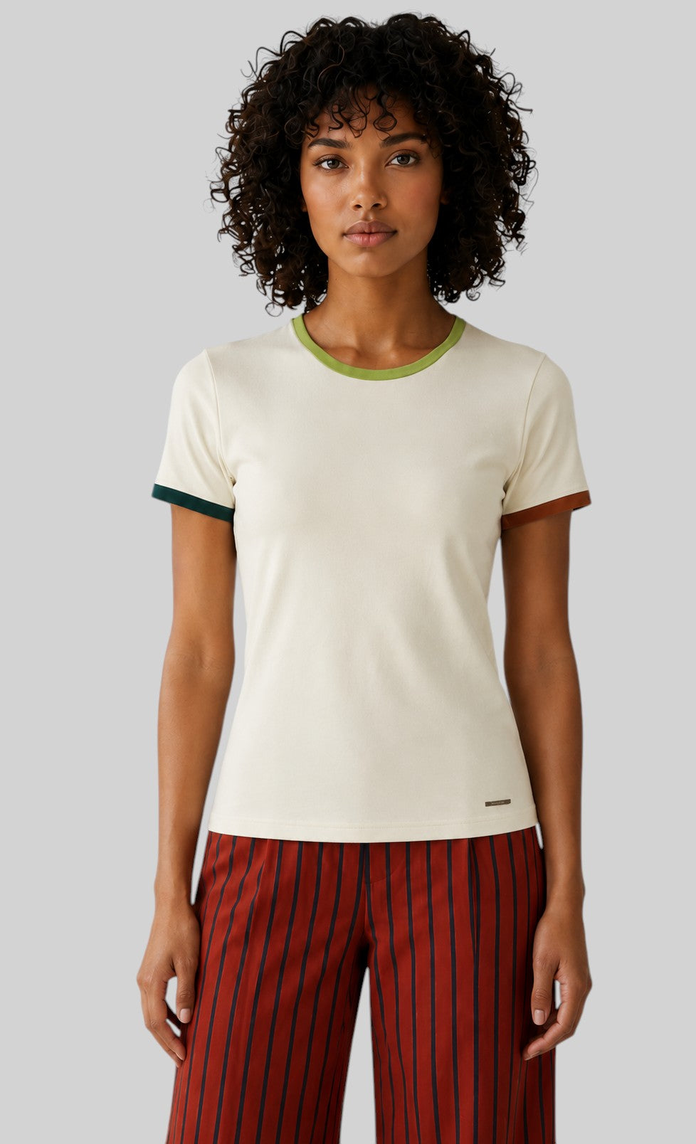 French Terry Cotton Spandex T-Shirt