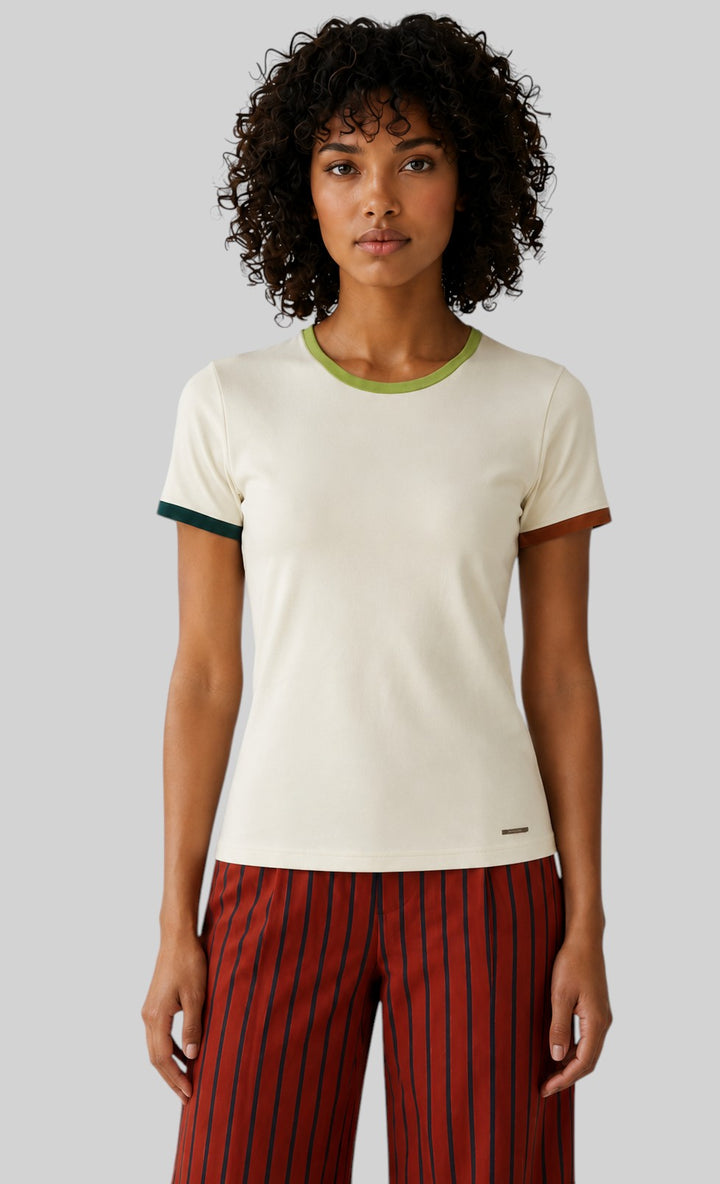 French Terry Cotton Spandex T-Shirt
