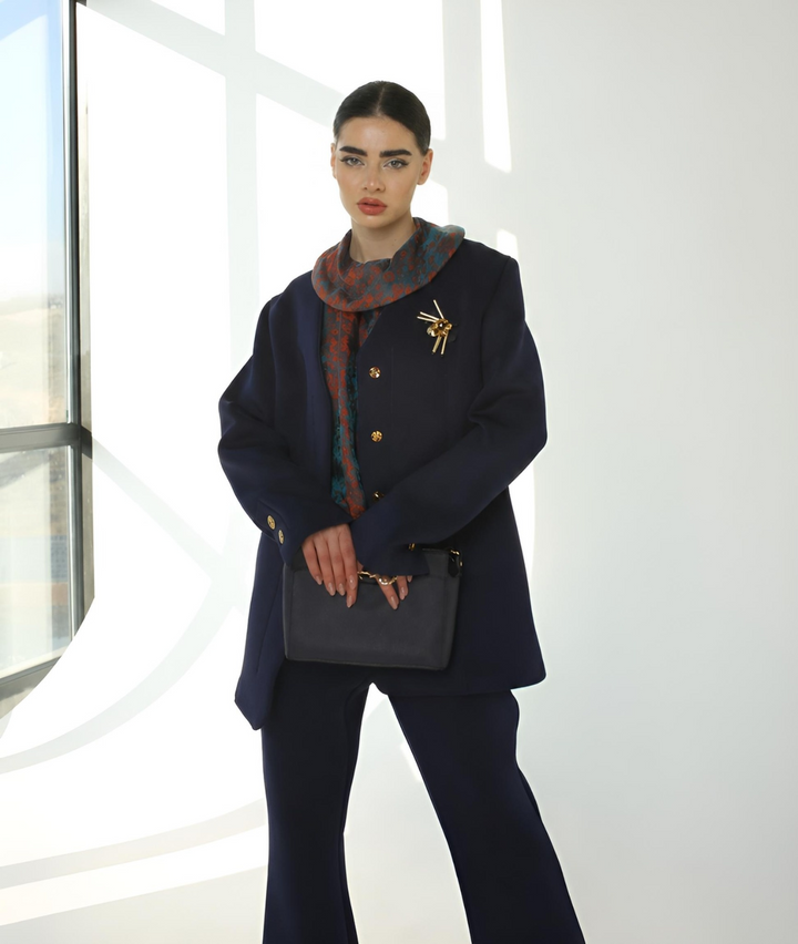 Space Cotton Stretchy Trousers Ensemble