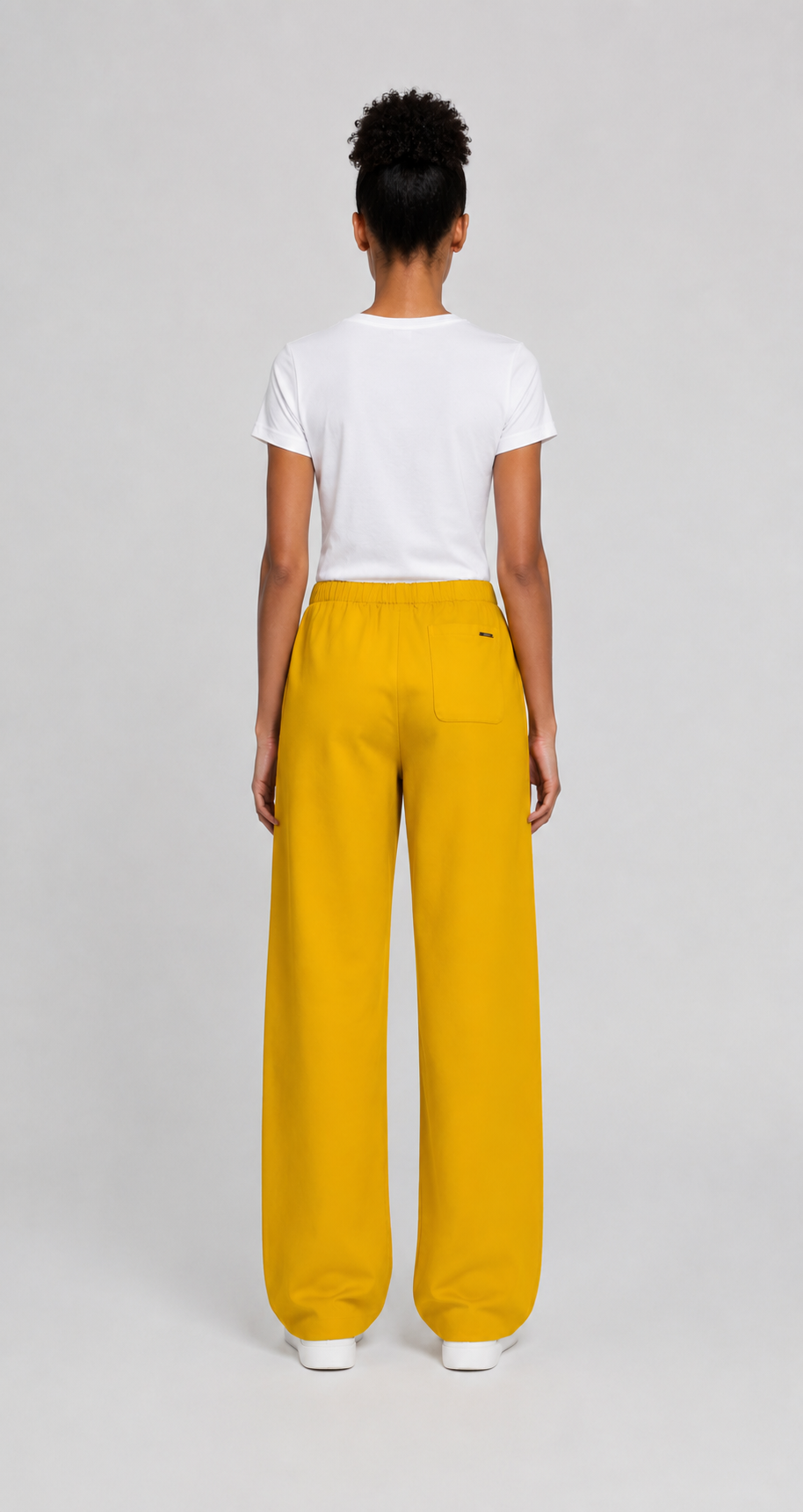 Wide-Leg Cotton Spandex Pants