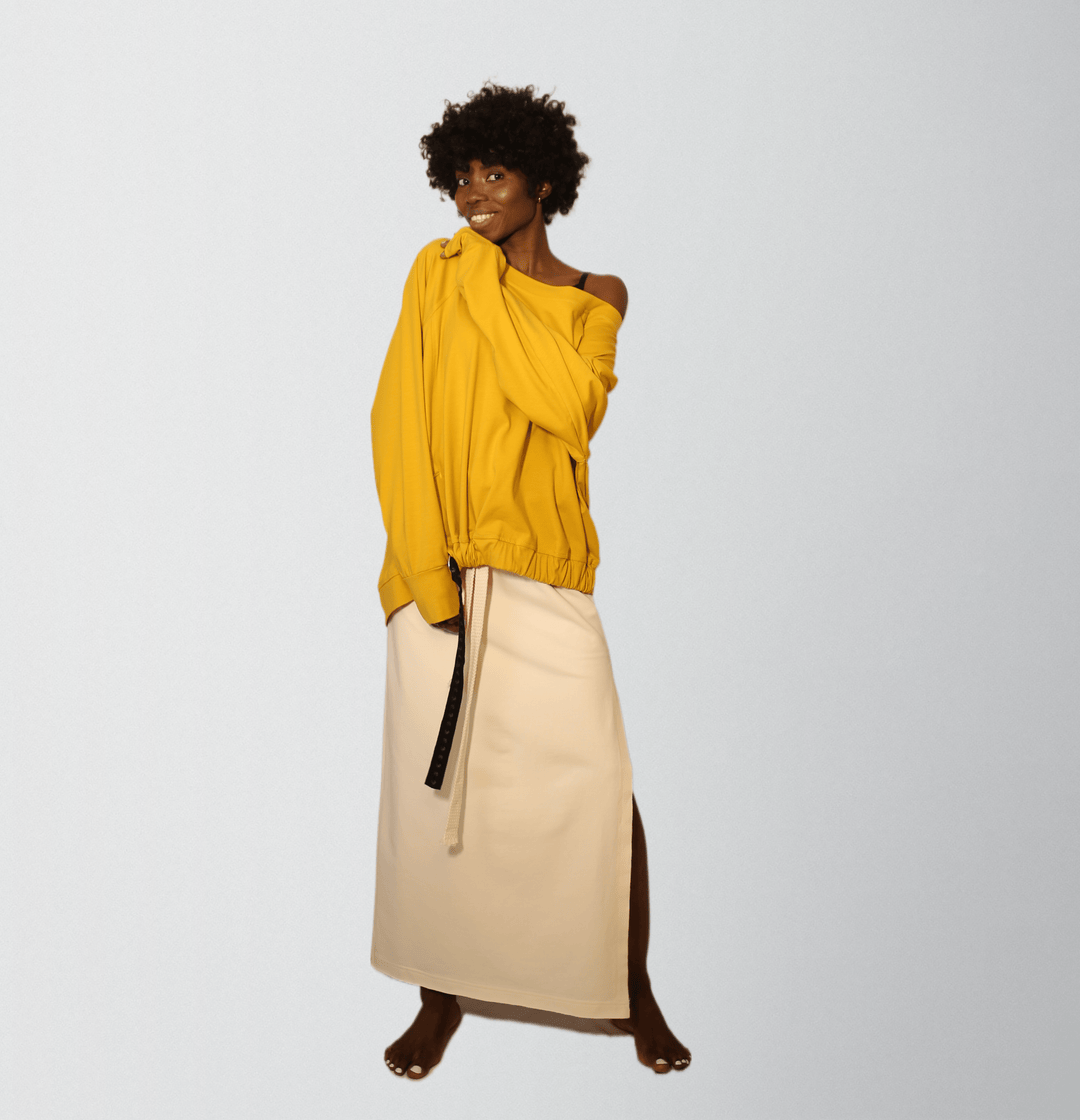 Long sleeves soft organic cotton eco jersey top - Baleni
