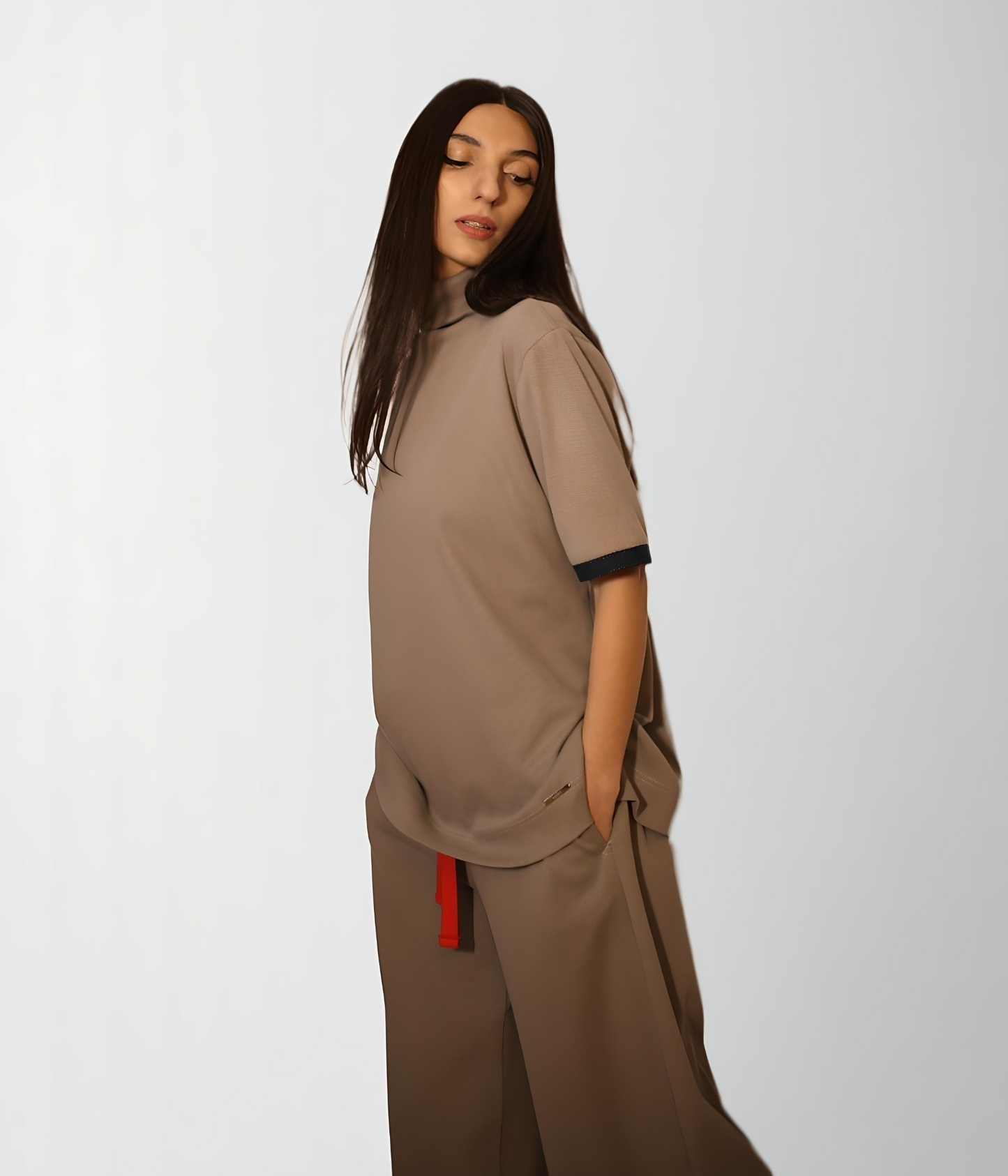 Organic cotton turtleneck outfit