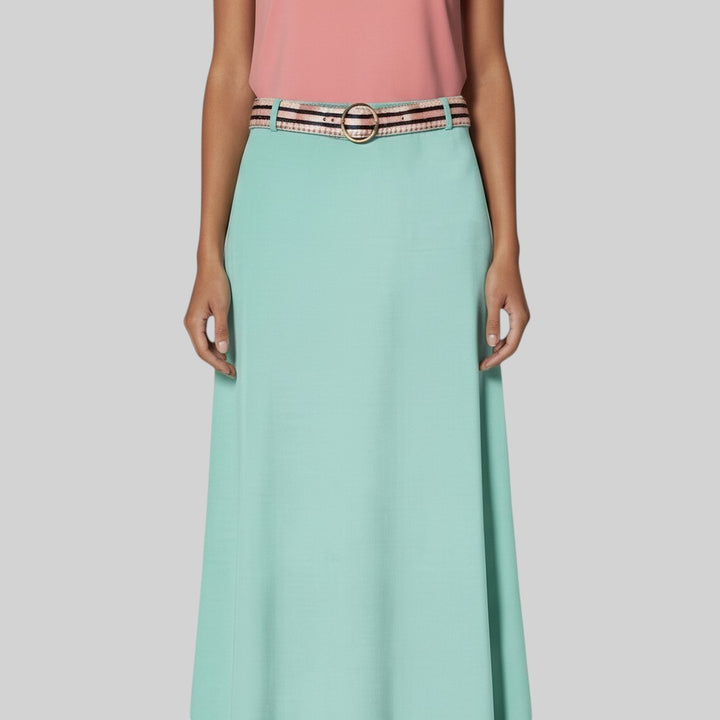 Cotton Spandex A-Line Skirt