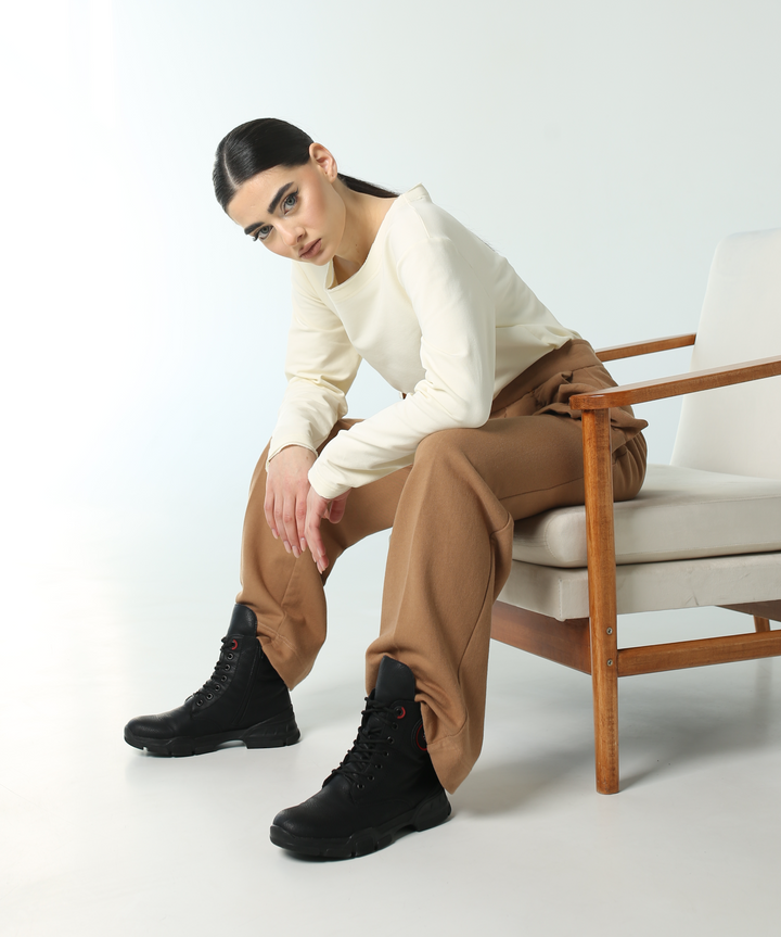 Wide-Leg Bamboo Cotton Jersey Pants