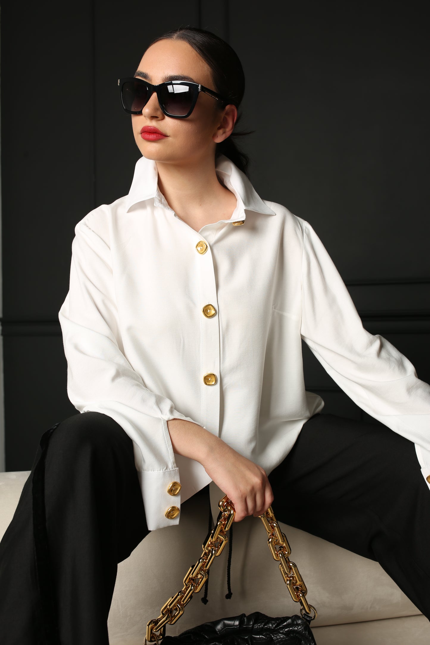 Natural silk linen elegant shirt