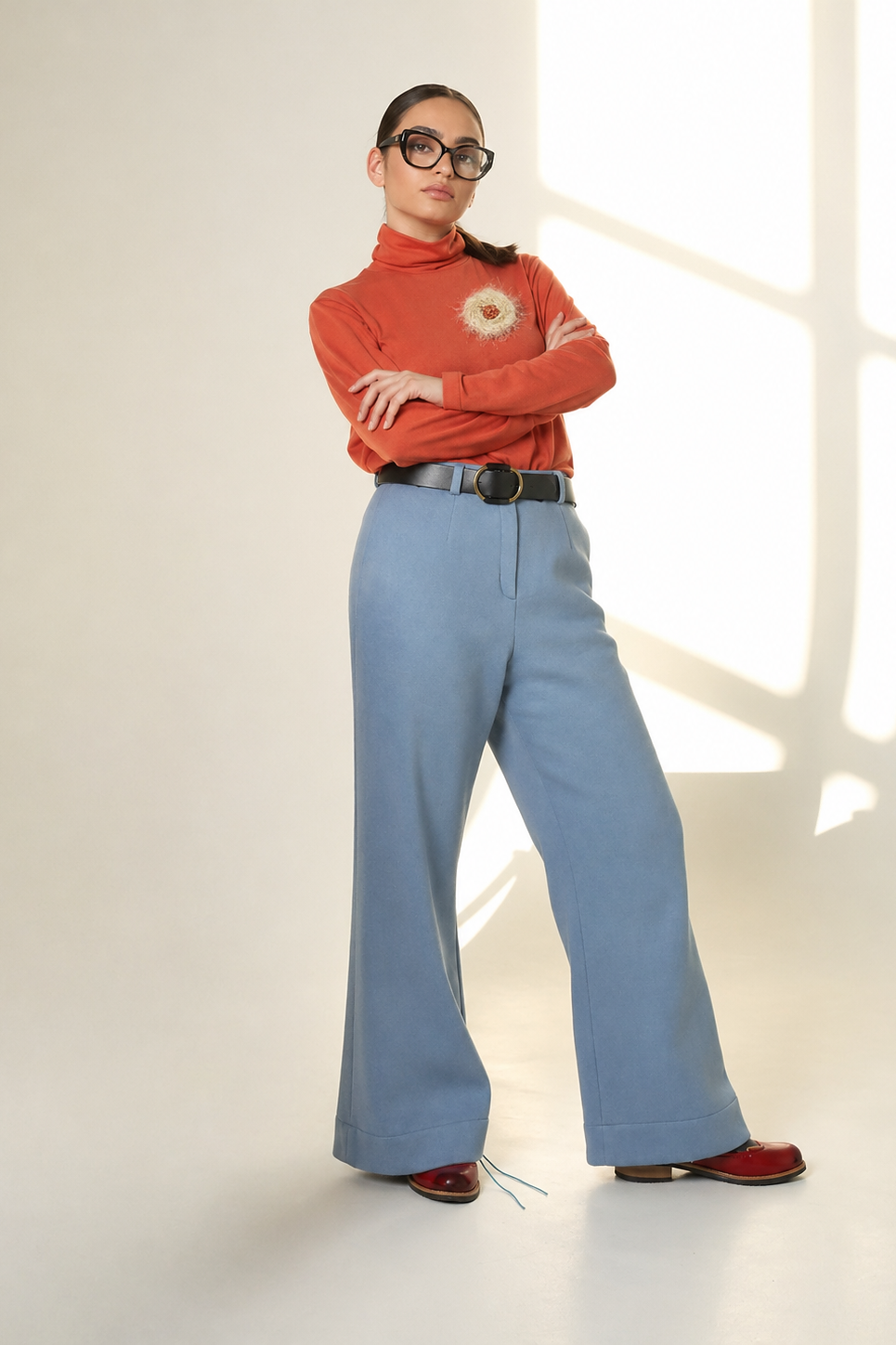 Organic Cotton Jersey Turtleneck