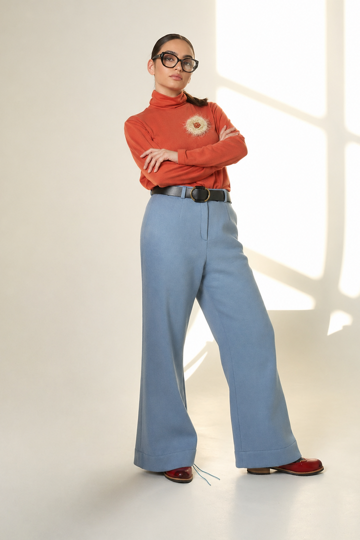 Organic Cotton Jersey Turtleneck