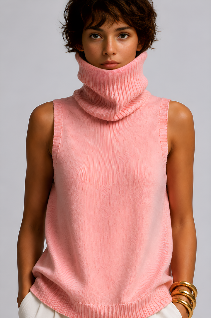 Sculptural Sleeveless Knit Top
