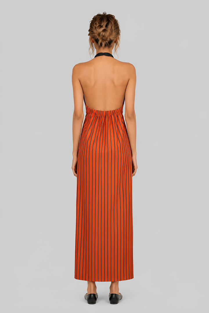 Striped Cotton French Terry Dress