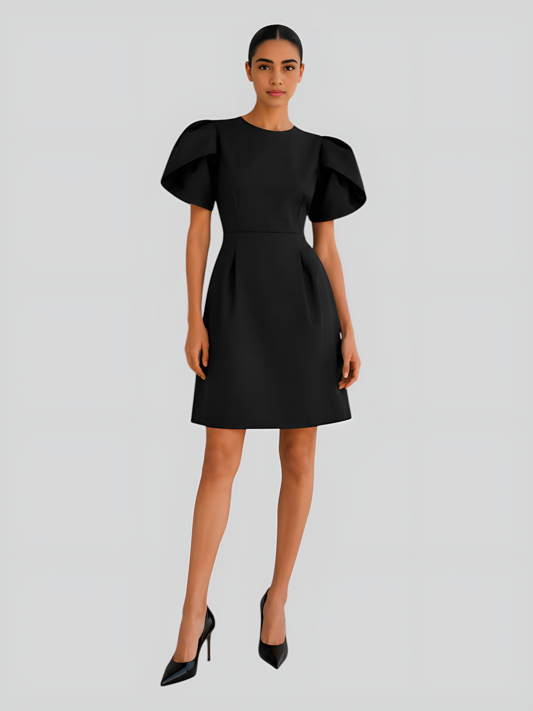 Puff Sleeve Mini Dress