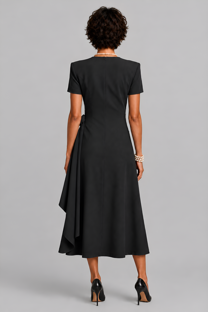 The Élan Draped Midi Dress