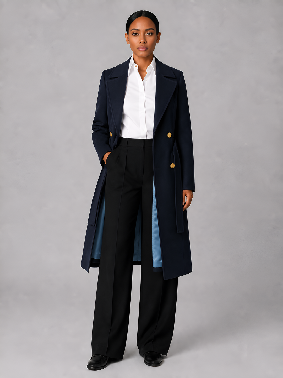 Classic Double-Breasted Coat