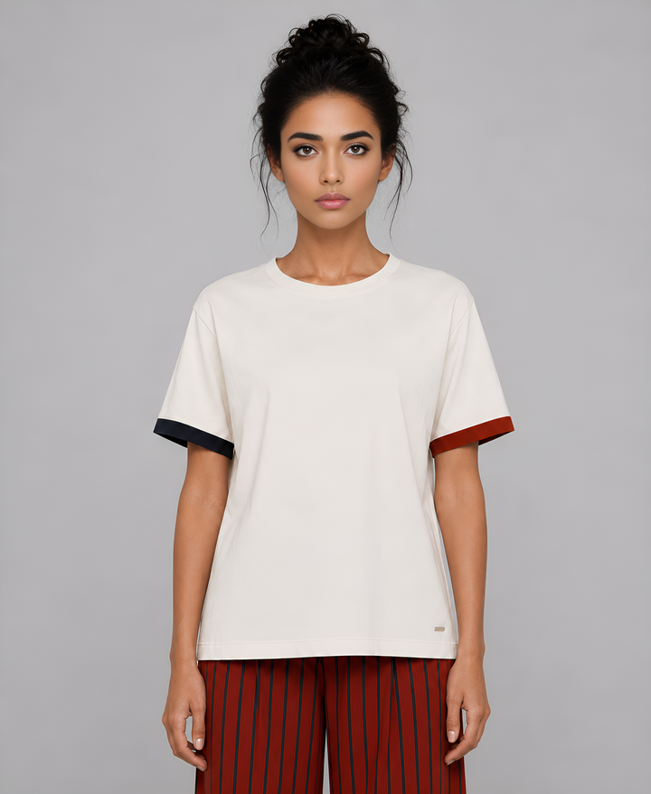 French Terry Cotton Spandex T-Shirt