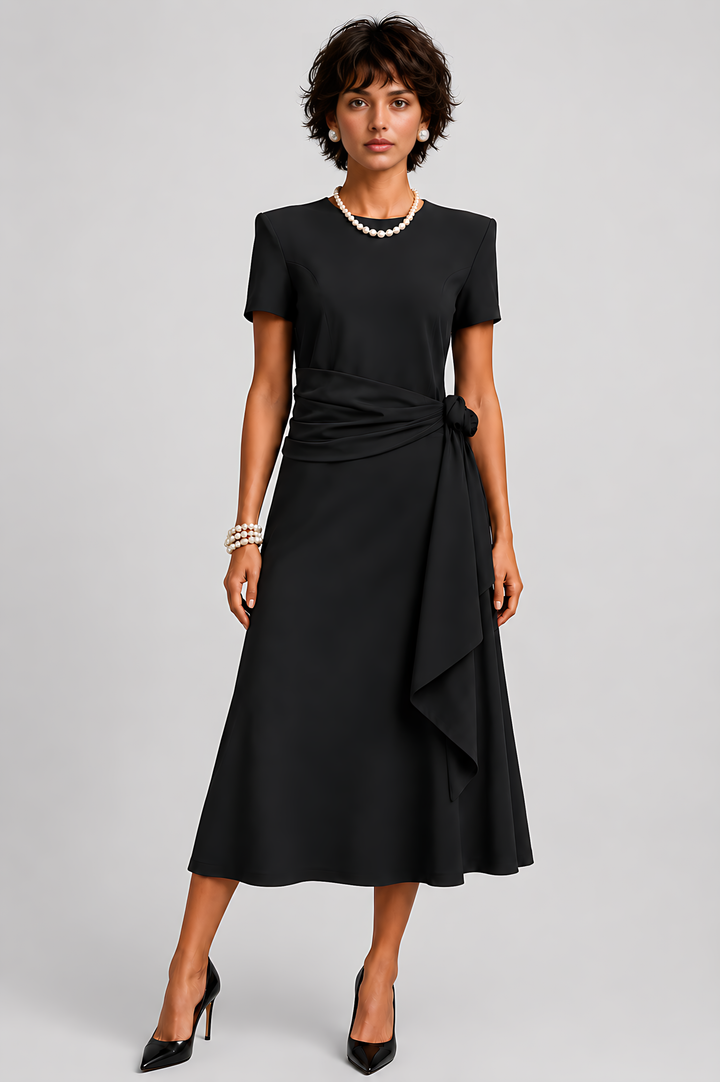The Élan Draped Midi Dress