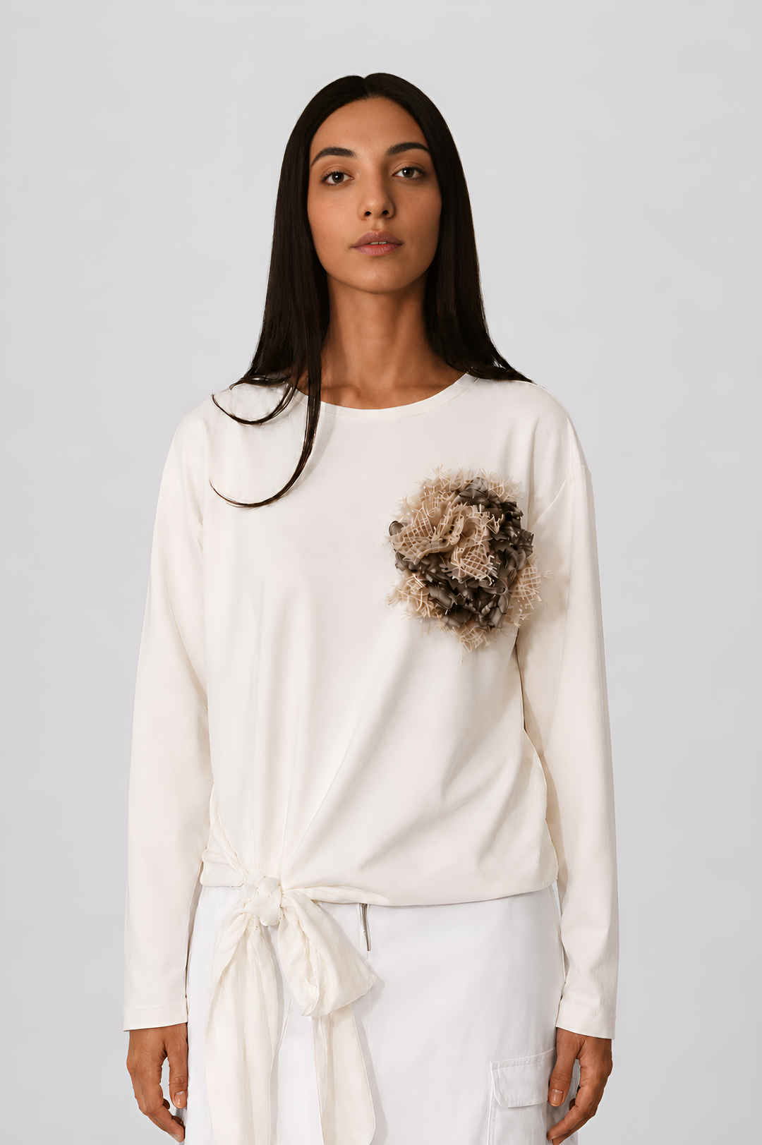 High Quality Unbrushed French Terry Cotton Blouse