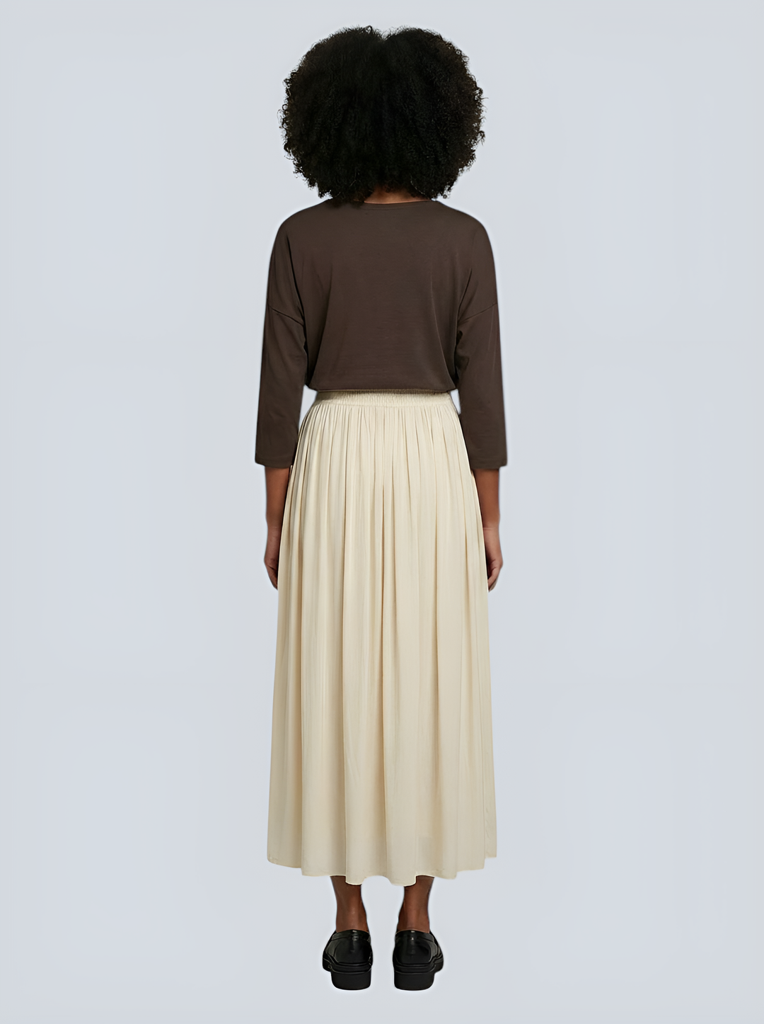 Flowing Pleated Maxi Skirt
