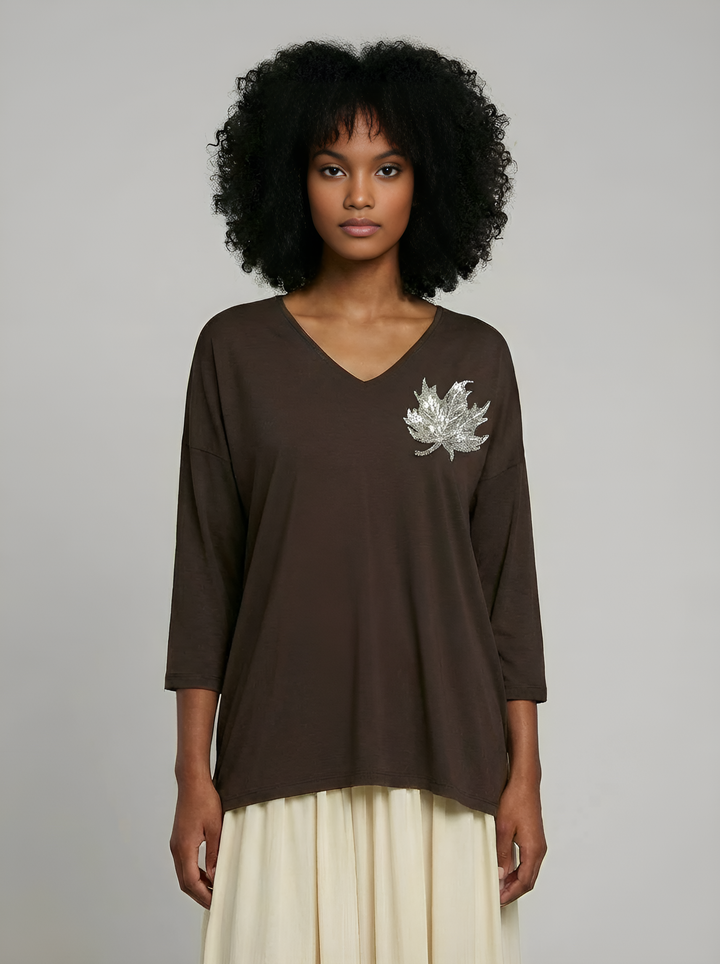 Embellished Oversized Blouse