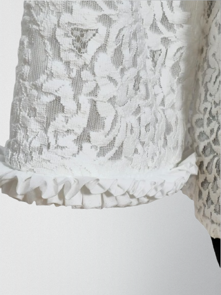 Pure cotton thick lace luxury blouse