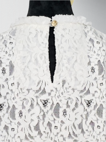 Pure cotton thick lace luxury blouse