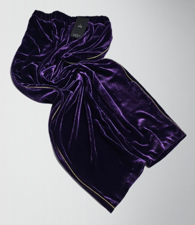 Pure mulberry silk velvet luxury pants ensemble