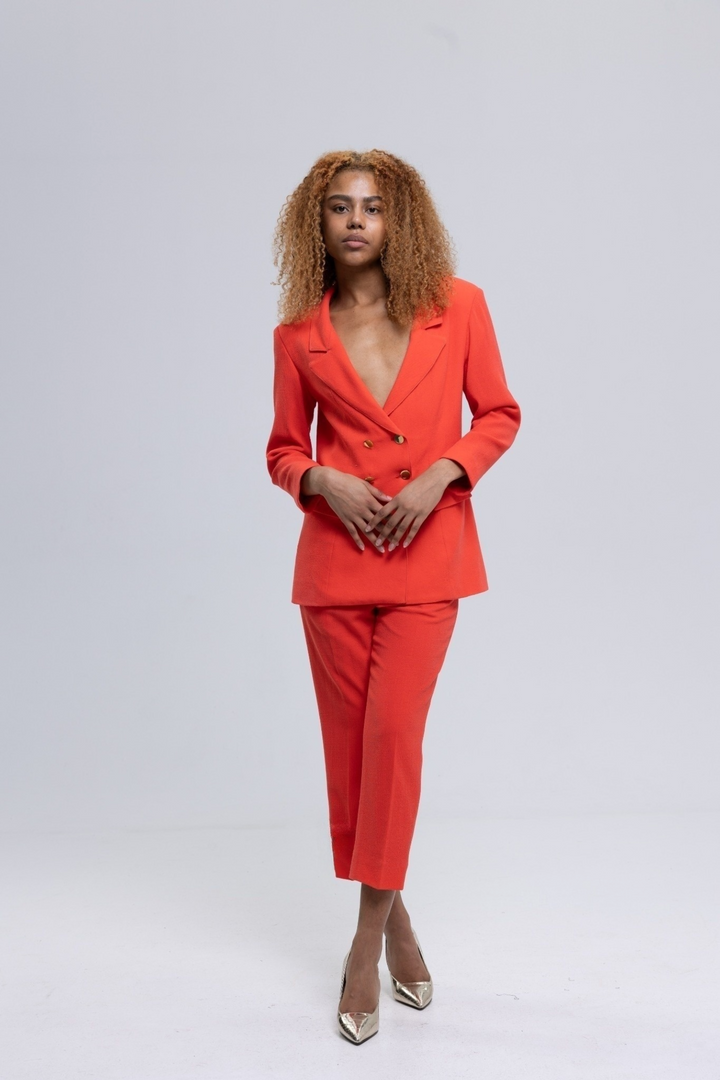 Doublewave Crepe Slim Crop Pants Ensemble