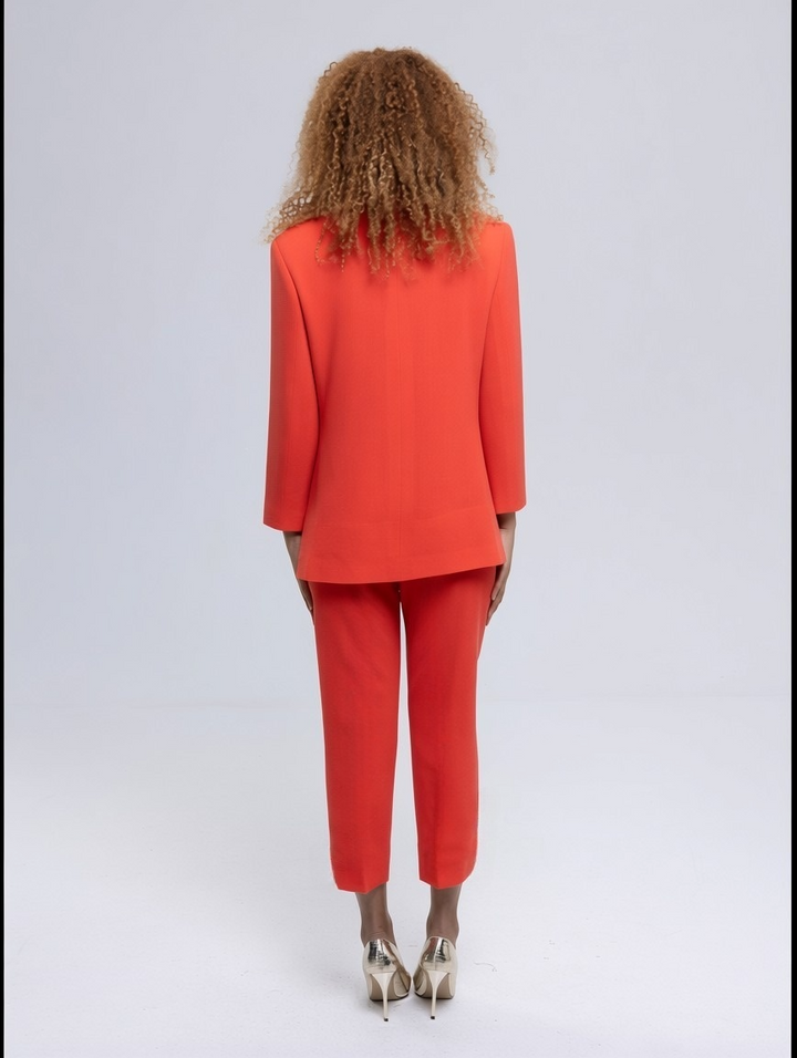 Doublewave Crepe Slim Crop Pants Ensemble
