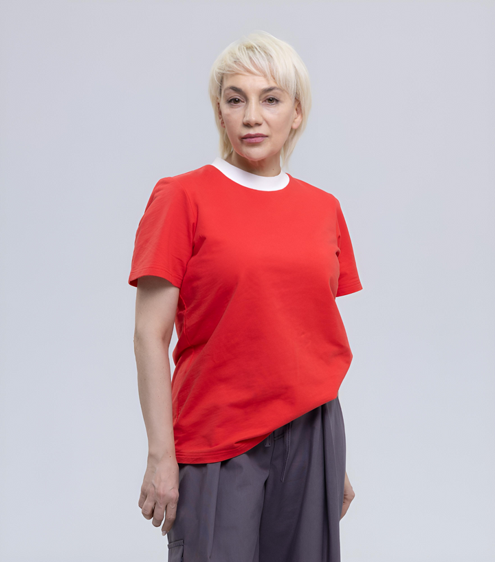 Crew-Neck Cotton Elastane T-Shirt