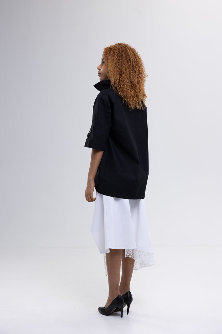 Soft Cotton Canvas Blouse