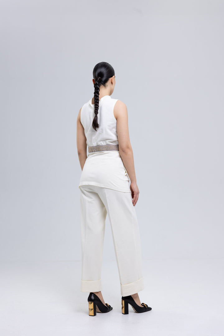 Cotton Elastane Trousers Ensemble