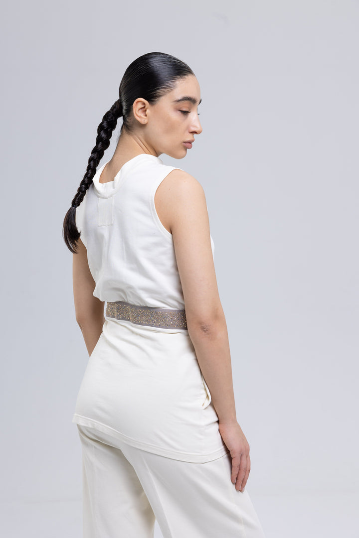 Cotton Elastane Trousers Ensemble