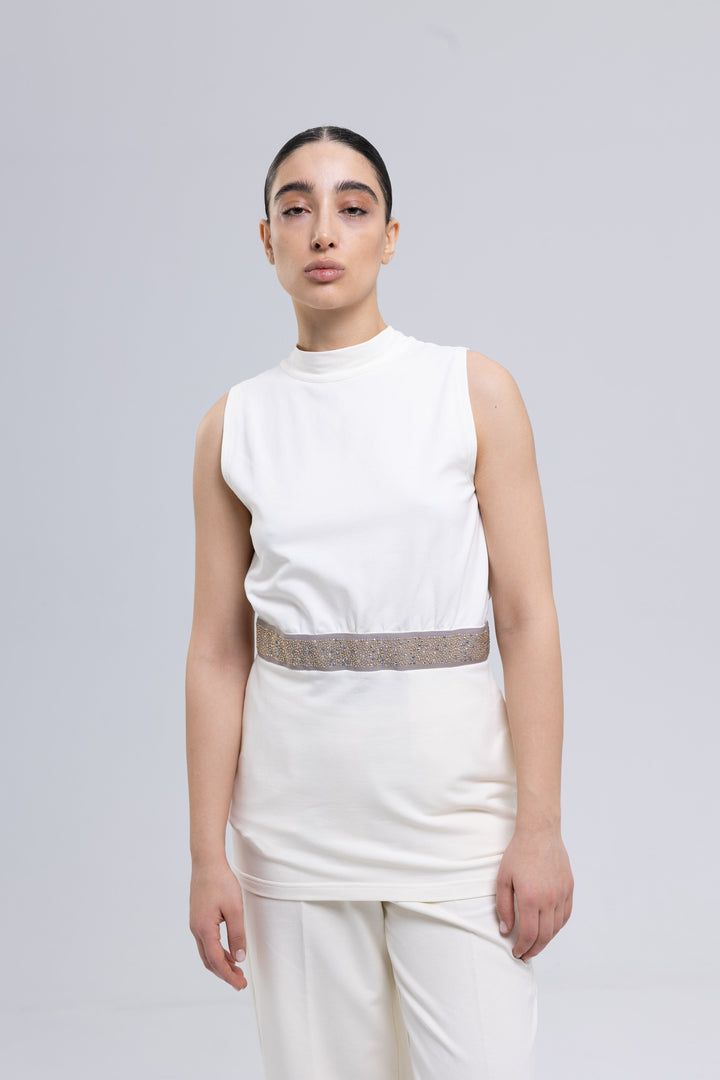 Cotton Elastane Trousers Ensemble