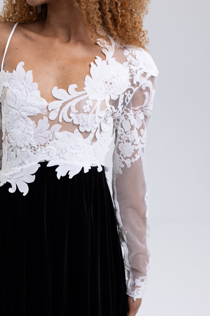 Mulberry Silk Velvet Luxury Gown