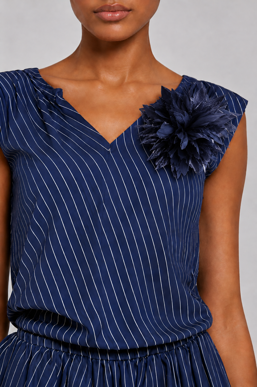  Detail Pinstripe Maxi Set