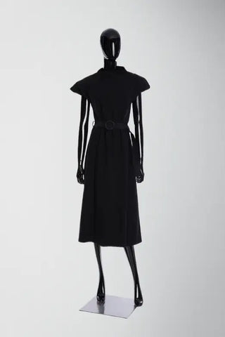 High Quality French Terry Dress with Belt