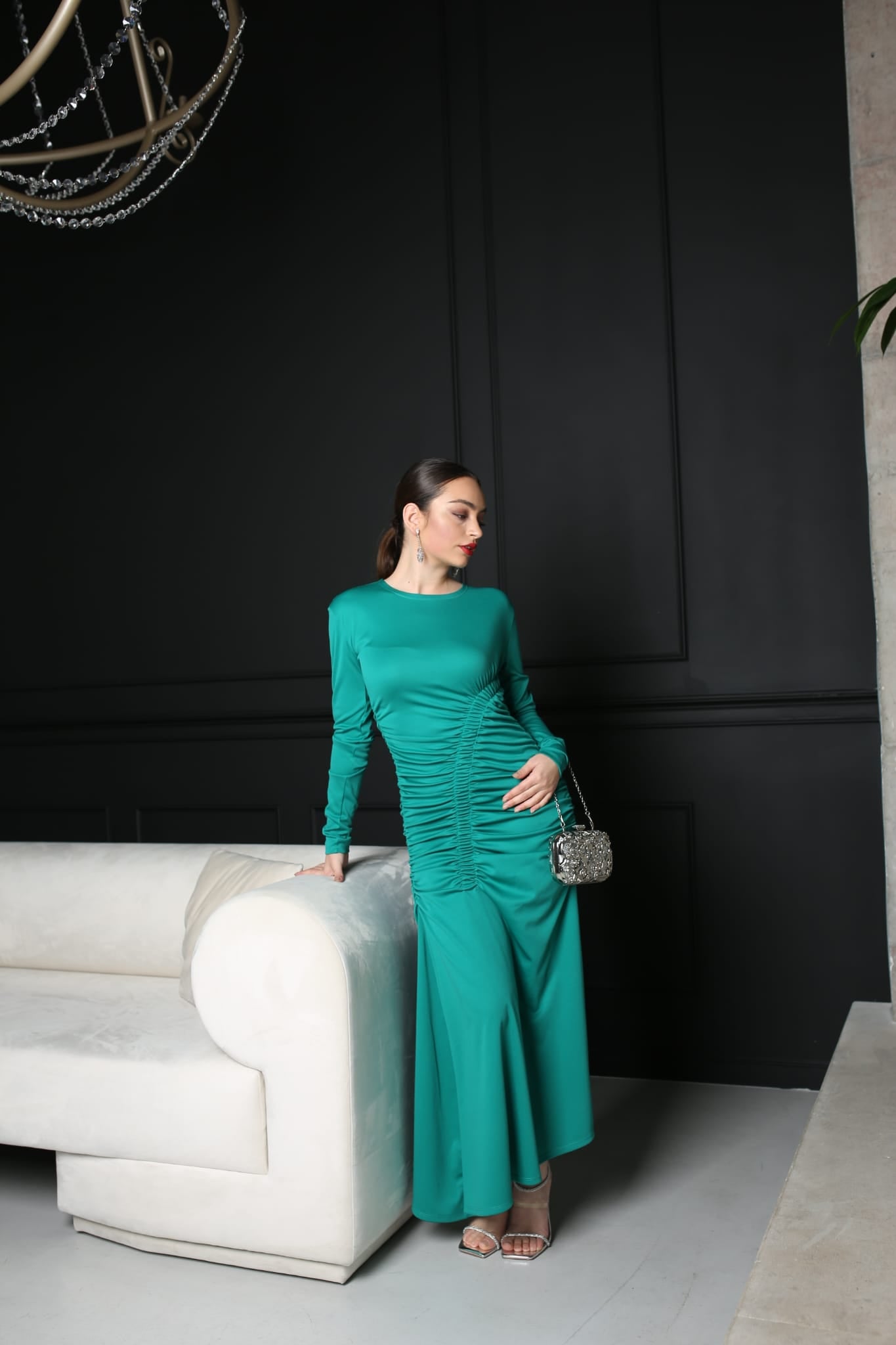 Lightweight polyester knit dress 1