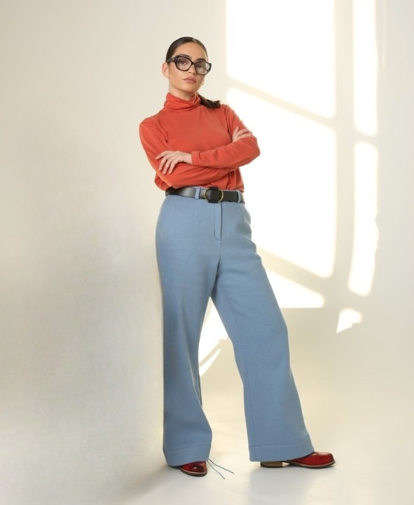 Organic Cotton Jersey Turtleneck
