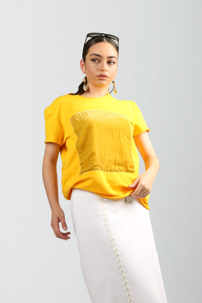 Soft Silk Velvet Cotton Elastane T-Shirt