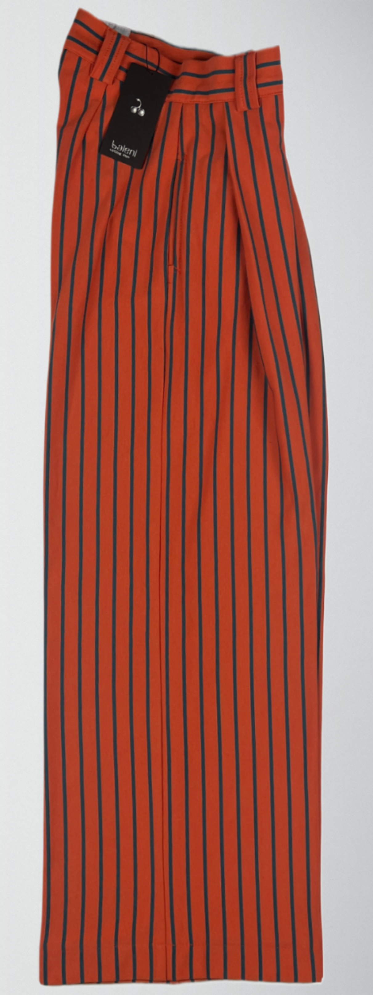 Striped french terry cotton pants