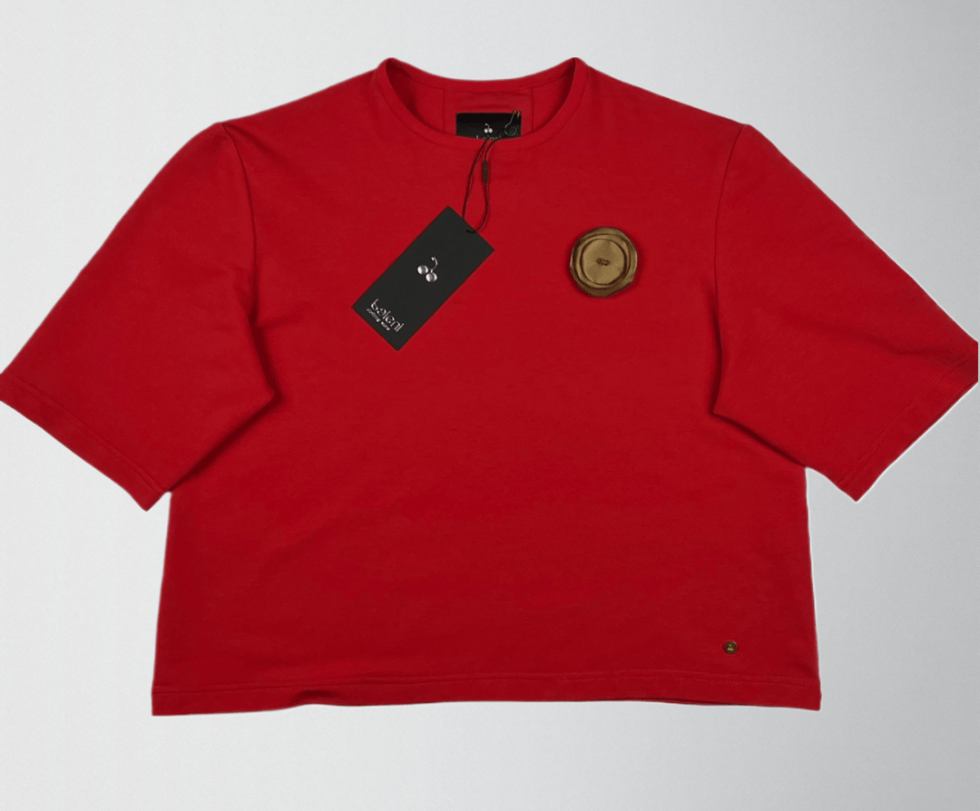 Crew-Neck French Terry Cotton Elastane T-Shirt