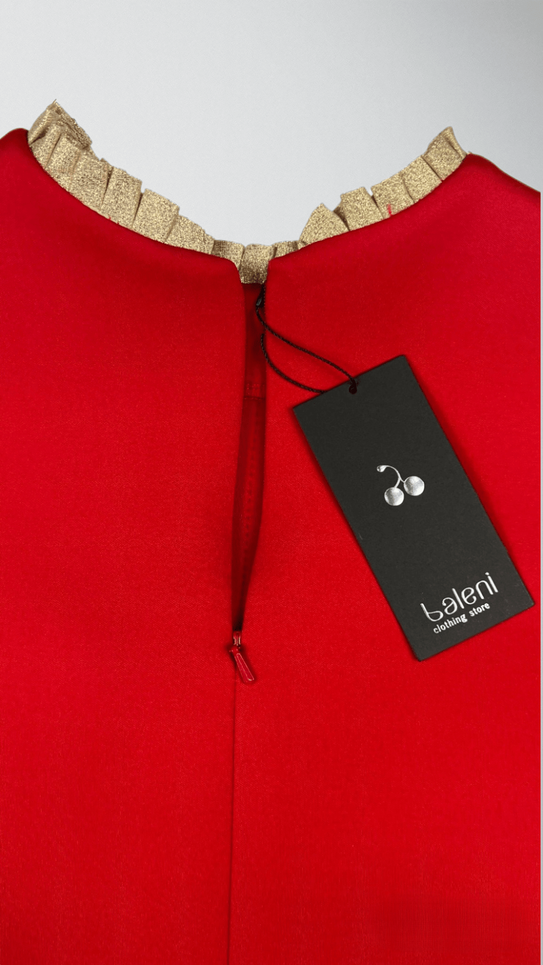 Pleated Trim Light Space Cotton Blouse