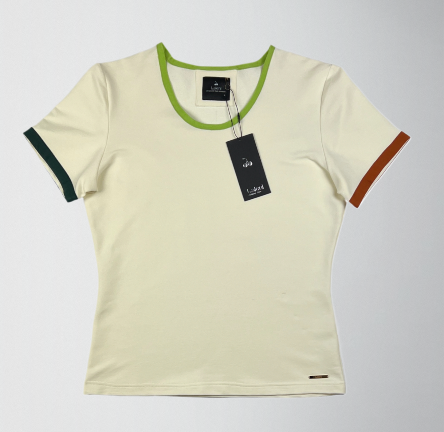 French terry cotton elastane T-shirt