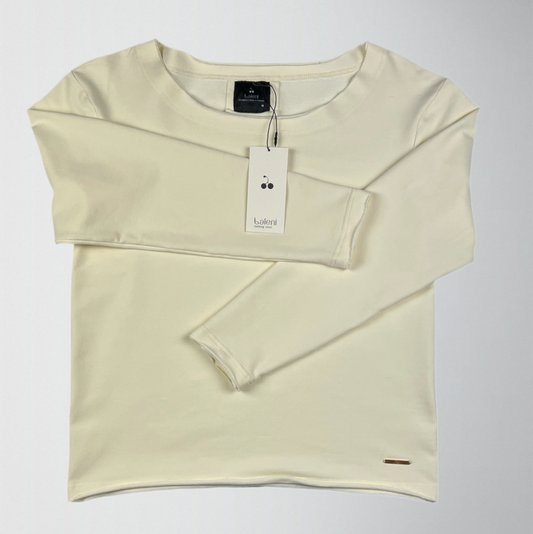 Long sleeves french terry cotton elastane top