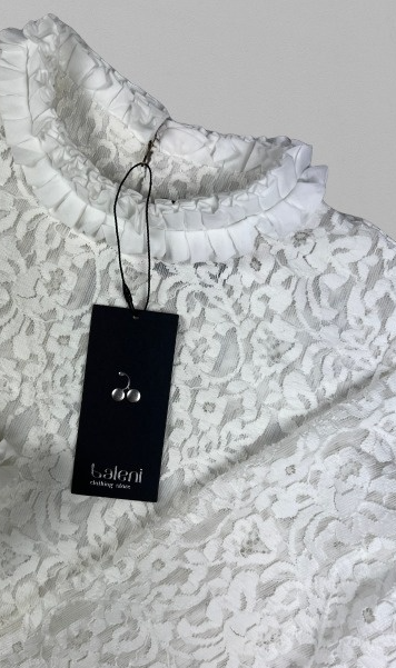 Pure cotton thick lace luxury blouse