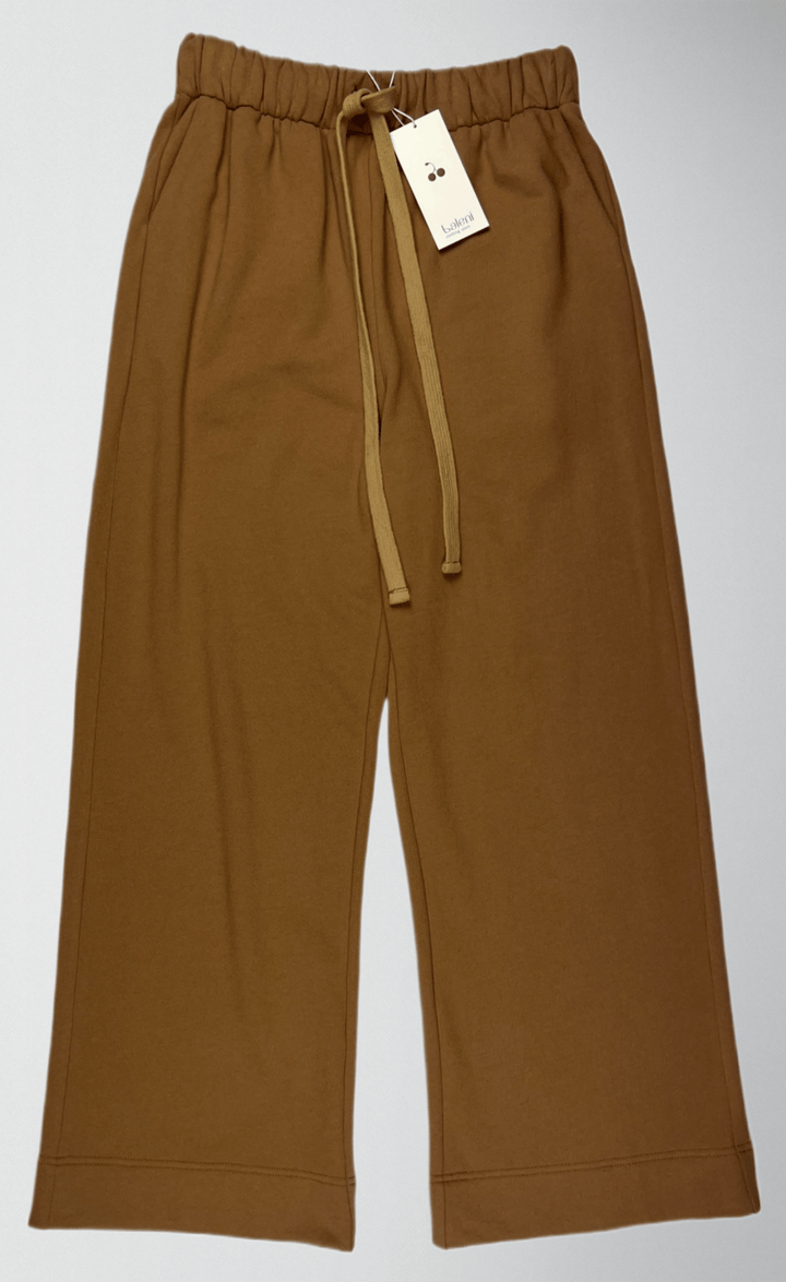 Wide-Leg Hemp Spandex French Terry Pants