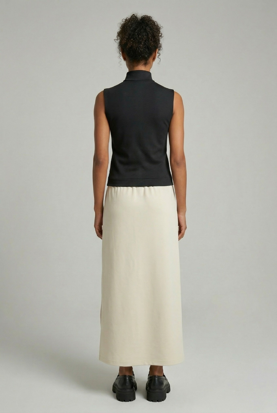 French Terry Cotton Elastane Maxi Skirt