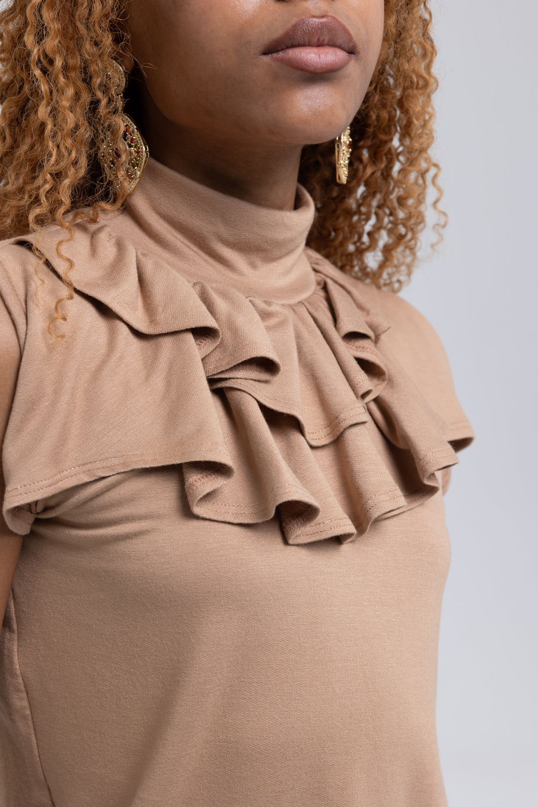 Pink bamboo jersey top, made in Armenia - Baleni