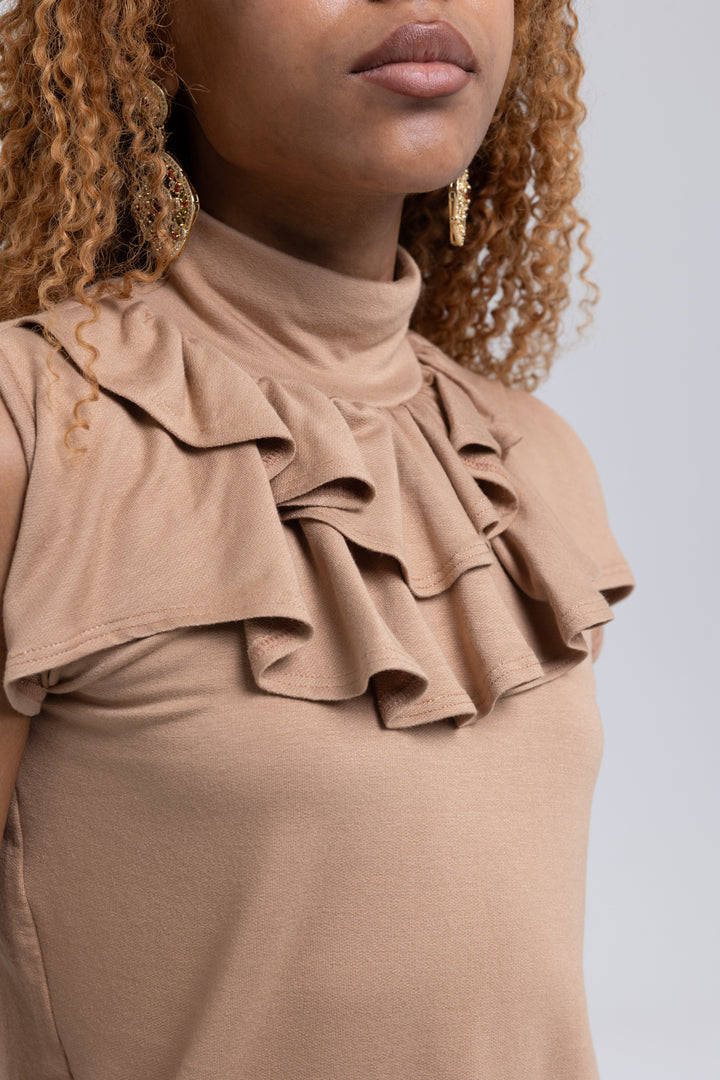 Pink bamboo jersey top, made in Armenia - Baleni