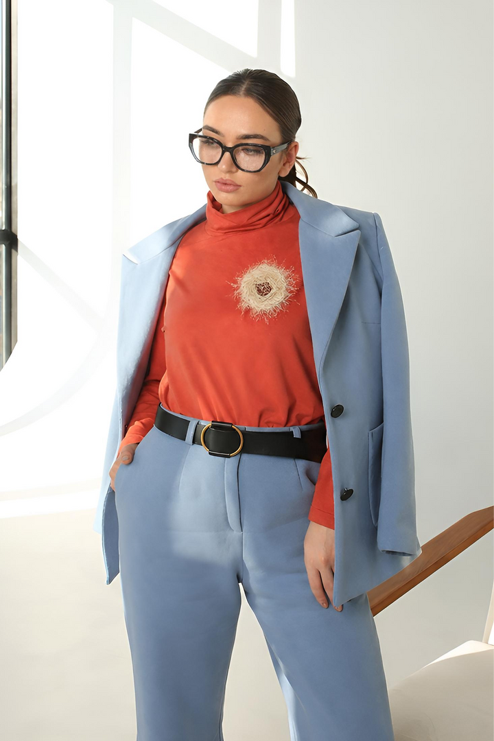 Organic Cotton Jersey Turtleneck
